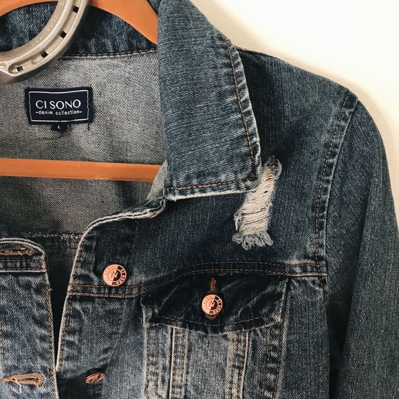 Frayed denim jacket - Picture 2 of 3